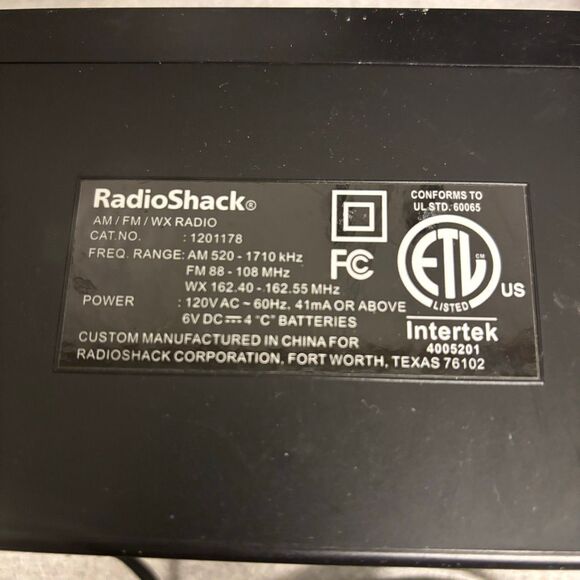 Radio Shack AM/FM/WX Digital Radio *Tested* - Picture 9 of 9
